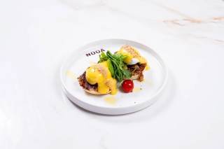 Beef Bacon  Benedict